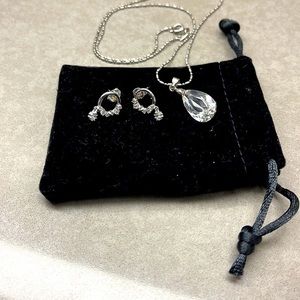 Set Earrings Plus Swarovski Crystal Pendant Necklace